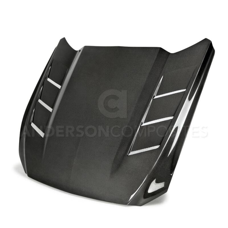 Anderson Composites — Anderson Composites 15-17 Ford Mustang (Excl. GT350/GT350R) Heat Extractor Double Sided Hood