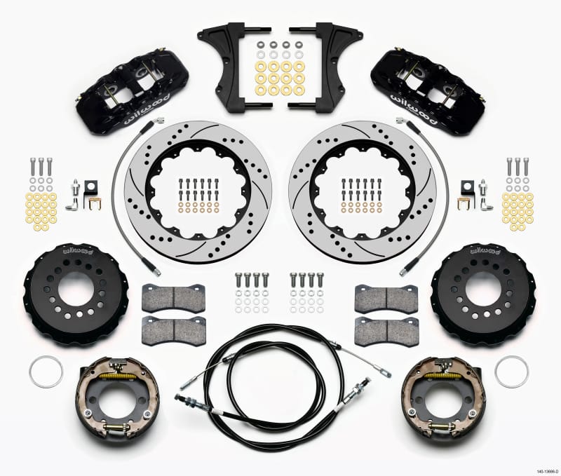 Wilwood — KIT,REAR,MUSTANG,2005-14,W/BMR SUSPENSION,AERO4,14.00 ROTOR,SRP,W/LINES