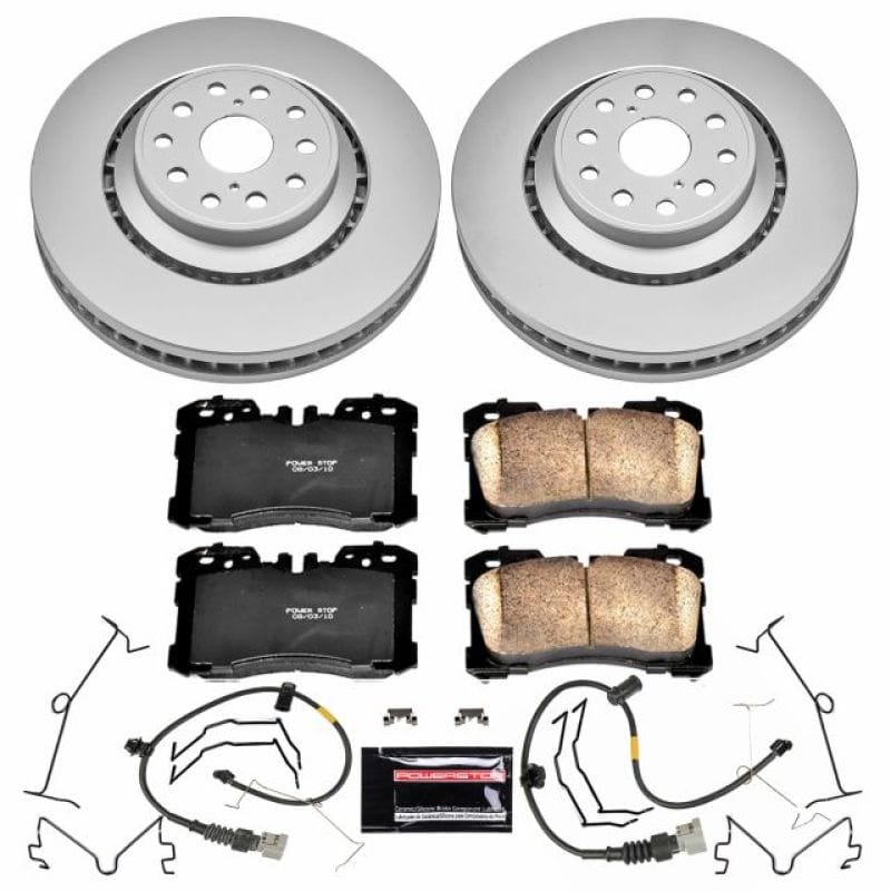 PowerStop — Genuine Geomet Coated Rotor and Low-Dust Ceramic Brake Pad Kit