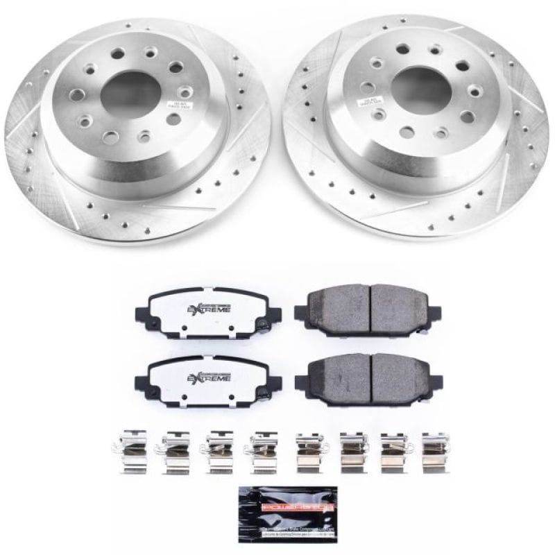 PowerStop — Z36 Truck and SUV Carbon-Fiber Ceramic Brake Pad and Drilled & Slotted Rotor Kit