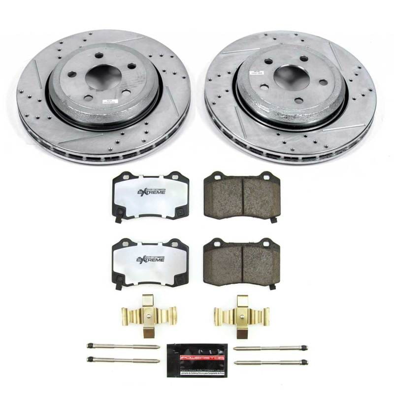 PowerStop — Z36 Truck and SUV Carbon-Fiber Ceramic Brake Pad and Drilled & Slotted Rotor Kit