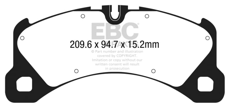 EBC — EBC 14+ Porsche Macan (Cast Iron Rotors only) 3.0 Twin Turbo Yellowstuff Front Brake Pads
Disc Brake Pad
