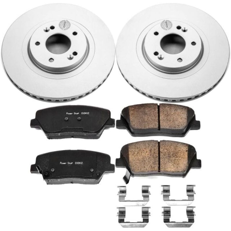 PowerStop — Genuine Geomet Coated Rotor and Low-Dust Ceramic Brake Pad Kit