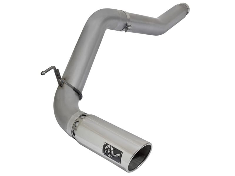 aFe — Large Bore-HD 5 IN DPF-Back Stainless Steel Exhaust System w/Polished Tip