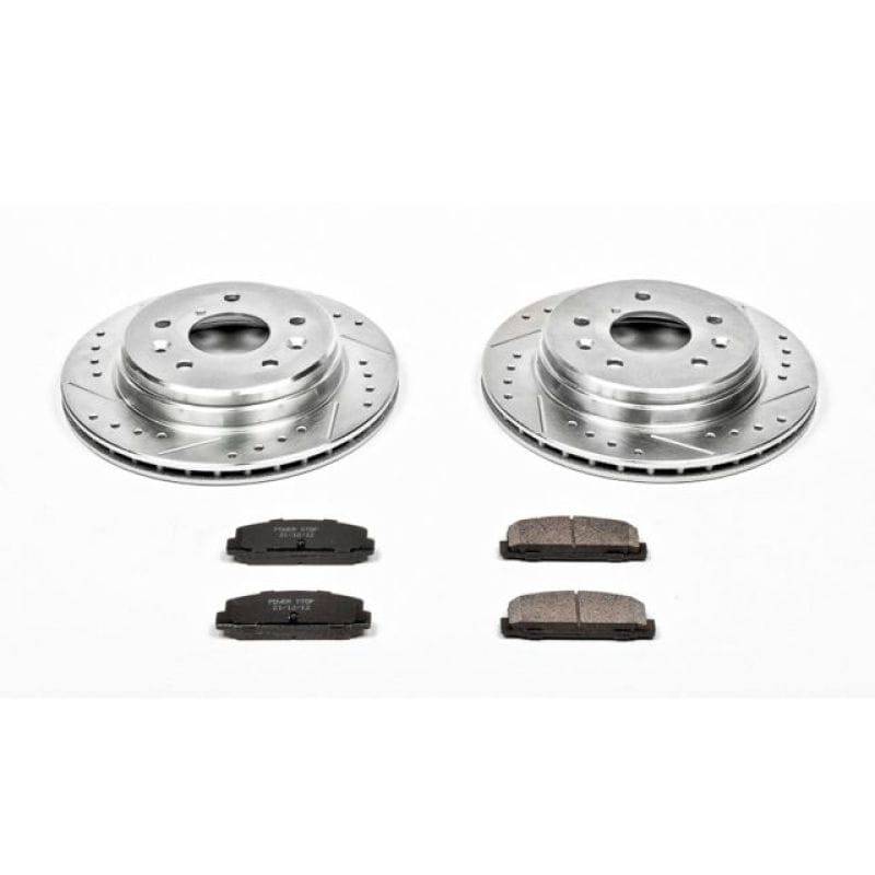PowerStop — Z23 Daily Driver Carbon-Fiber Ceramic Brake Pad and Drilled & Slotted Rotor Kit