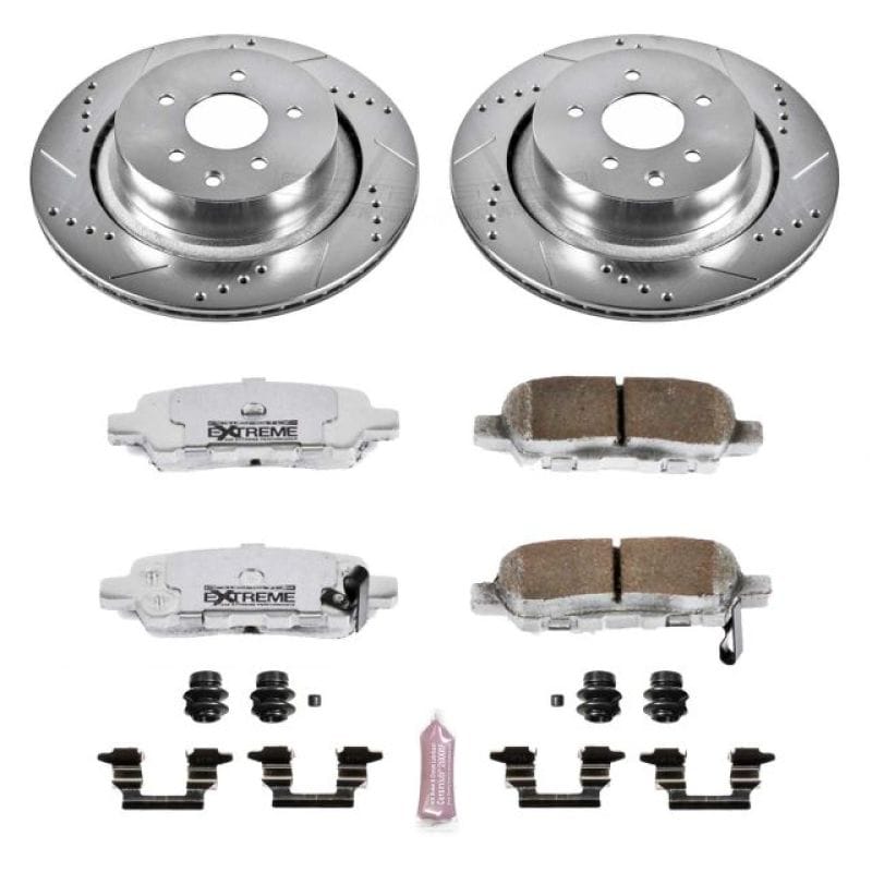 PowerStop — Z26 Street Performance Ceramic Brake Pad and Drilled & Slotted Rotor Kit