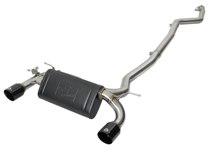 aFe — MACH Force-Xp Stainless Steel Cat-Back Exhaust System w/Black Tips
