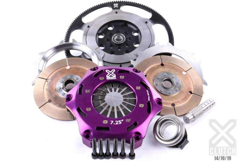 XCLUTCH — Clutch Kit Inc Chromoly Flywheel; 7  1/4" Twin Solid Ceramic Clutch Discs