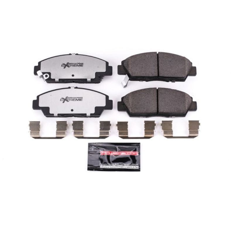PowerStop — PowerStop - Z26 Performance Carbon-Fiber Ceramic Brake Pads with Hardware Kit