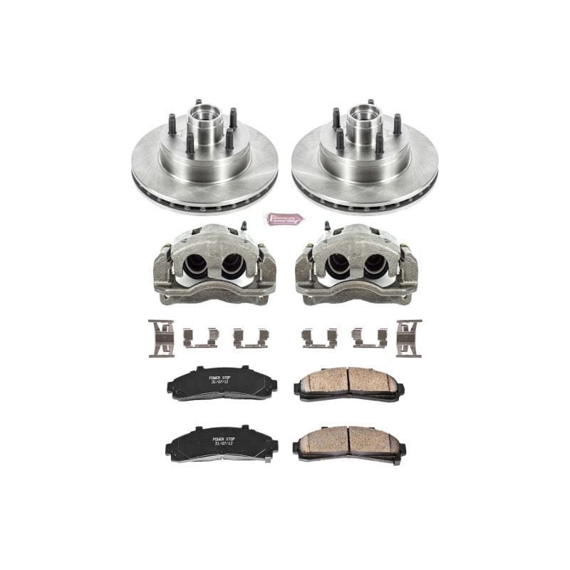 PowerStop — OE Stock Replacement Low-Dust Ceramic Brake Pad, Rotor and Caliper Kit