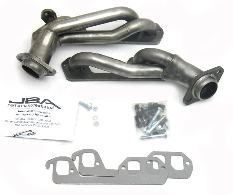 JBA — JBA 92-95 Dodge Truck 3.9L V6 1-1/2in Primary Raw 409SS Cat4Ward Header
Exhaust Header