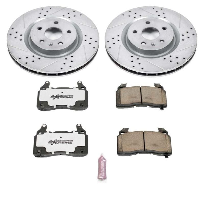 PowerStop — Z26 Street Performance Ceramic Brake Pad and Drilled & Slotted Rotor Kit