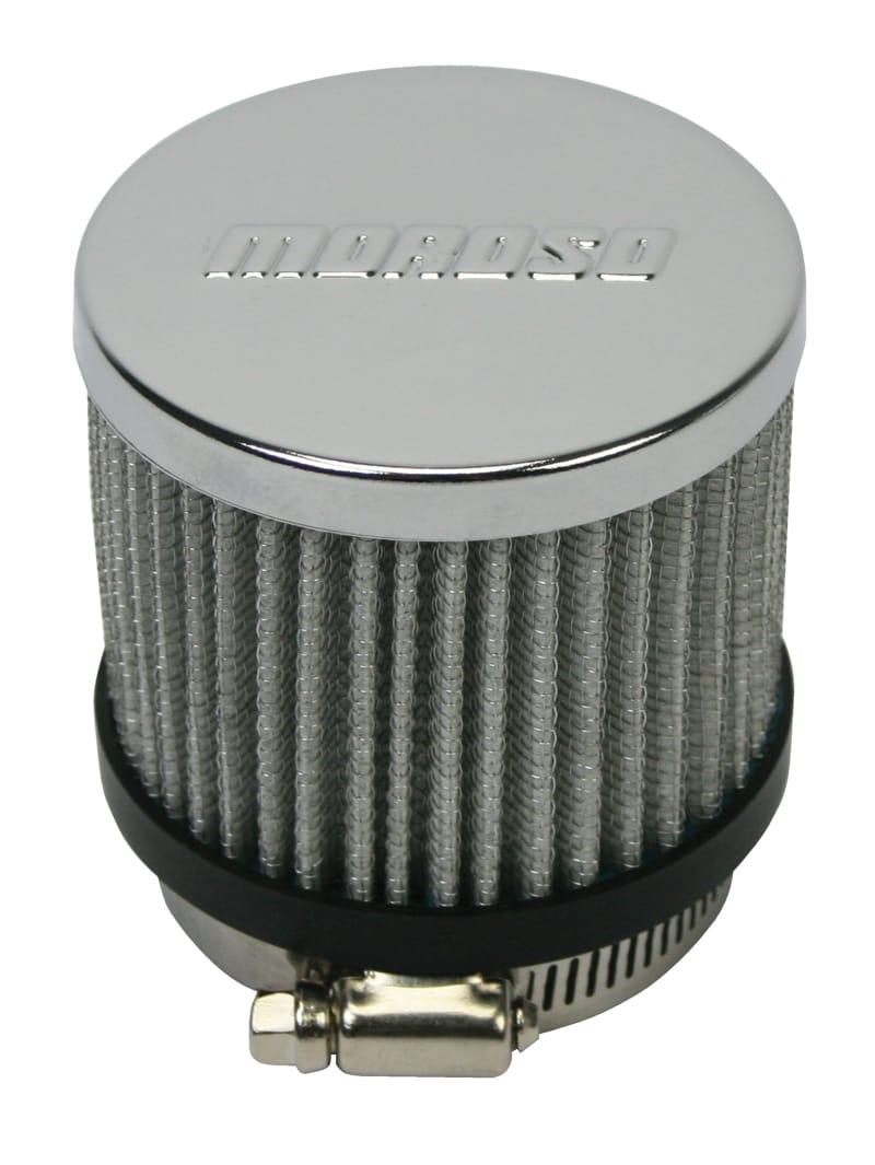 Moroso — Moroso Filtered Valve Cover Breather - Clamp-On - No Hood - 2in ID