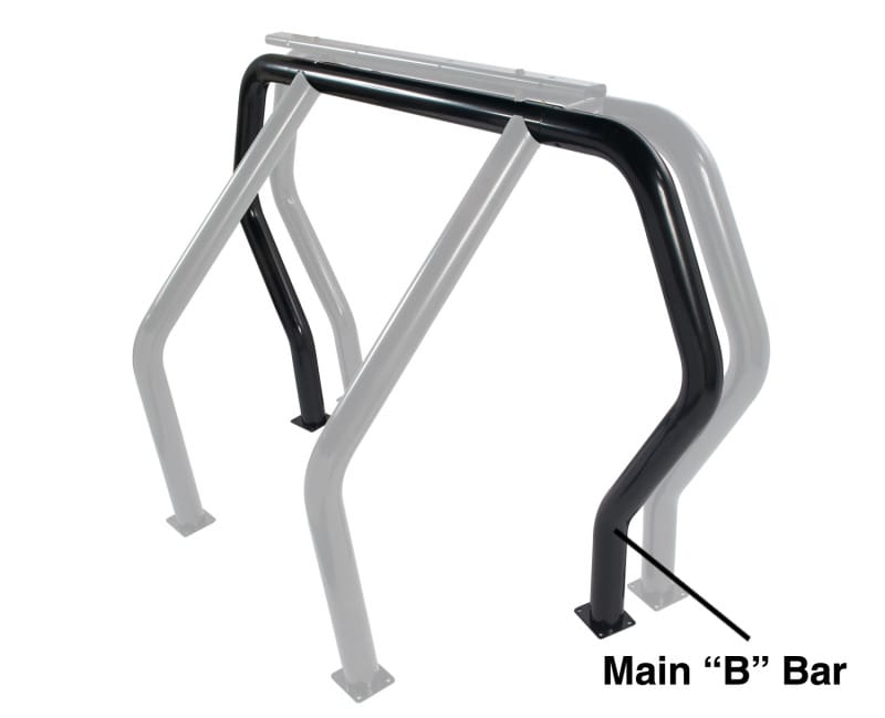 Go Rhino — Bed Bar Component - "B" Main Bar - Black Powdercoat