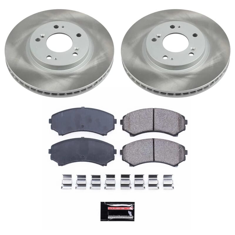 PowerStop — Semi-Coated Rotor and Low-Dust Ceramic Brake Pad Kit