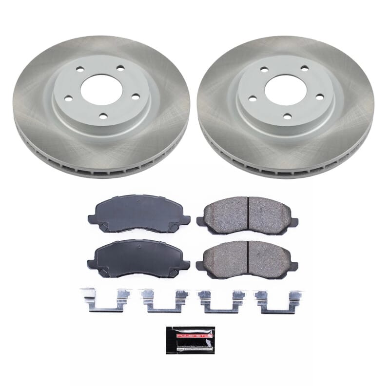 PowerStop — Semi-Coated Rotor and Low-Dust Ceramic Brake Pad Kit