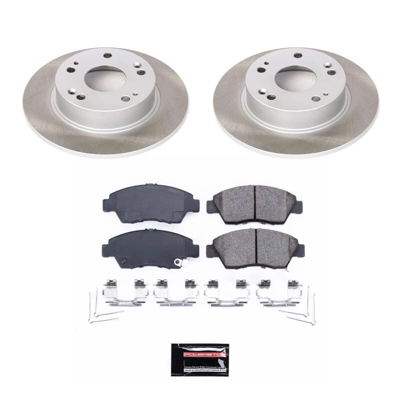 PowerStop — Semi-Coated Rotor and Low-Dust Ceramic Brake Pad Kit