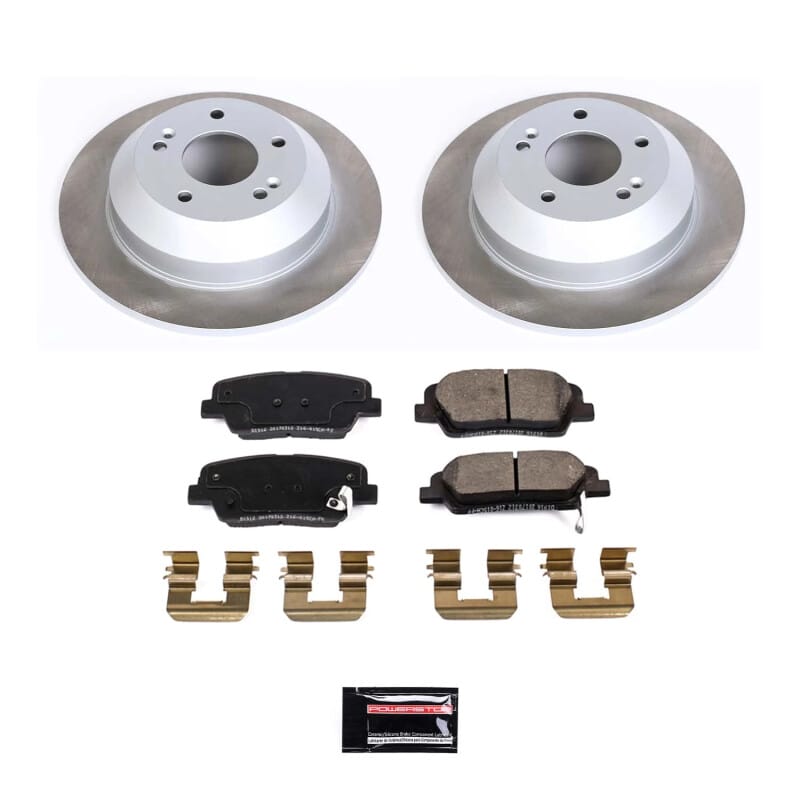 PowerStop — Semi-Coated Rotor and Low-Dust Ceramic Brake Pad Kit