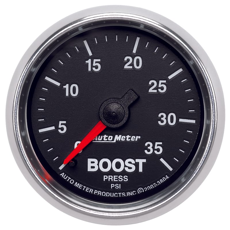 AutoMeter — GAUGE, BOOST, 2 1/16", 35PSI, MECHANICAL, GS