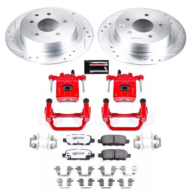 PowerStop — Z26 Street Performance Ceramic Brake Pad, Drilled Slotted Rotor, and Caliper Kit