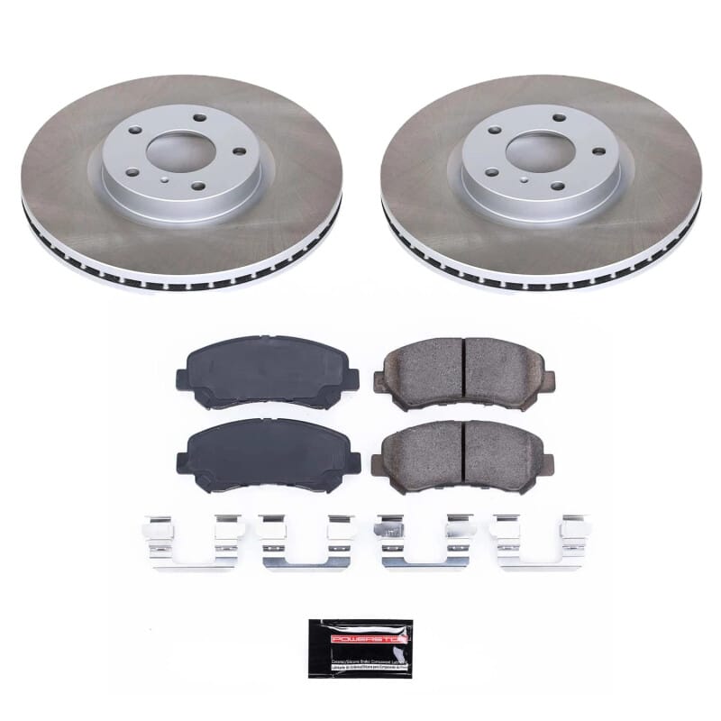PowerStop — Semi-Coated Rotor and Low-Dust Ceramic Brake Pad Kit