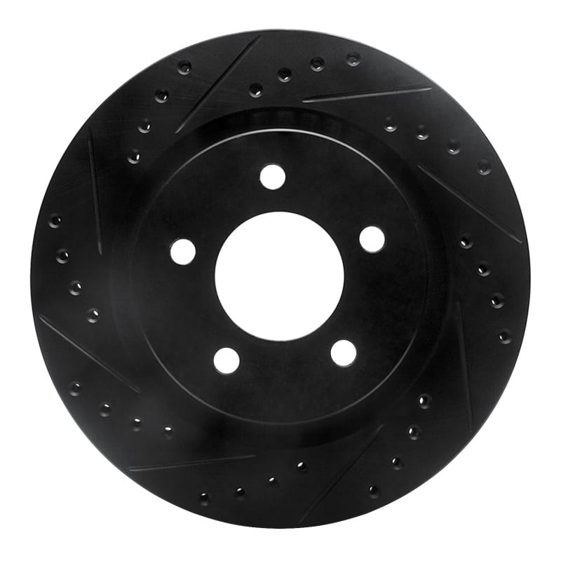 R1 Concepts — R1 Concepts Brake Rotor Drilled and Slotted Black