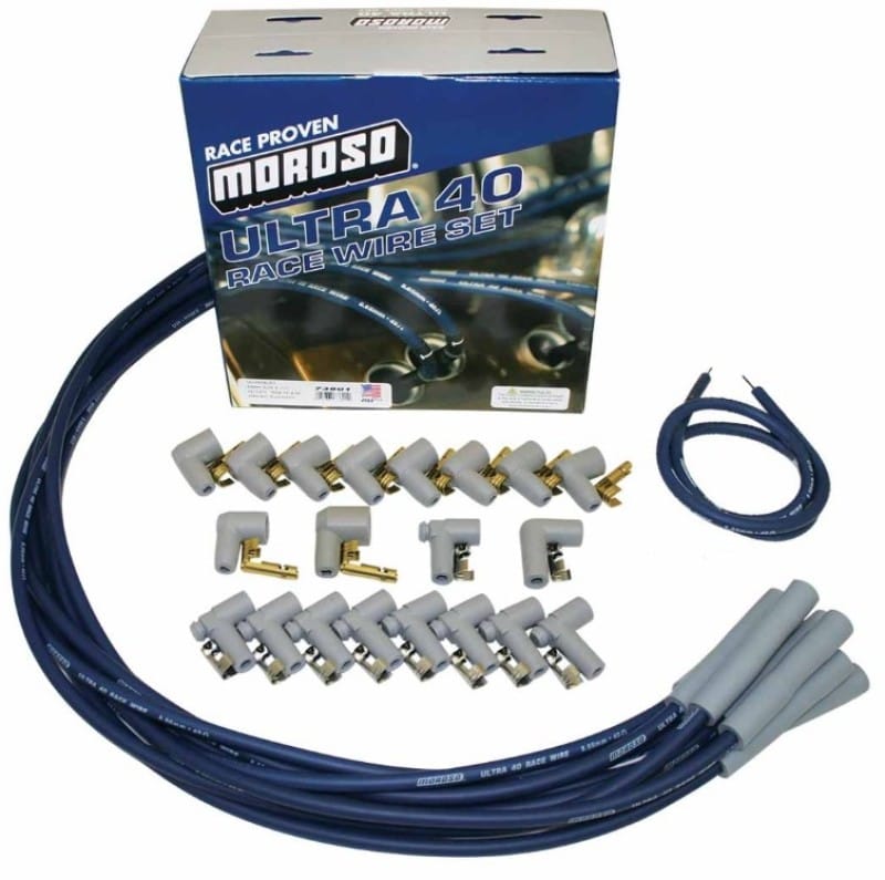 Moroso — Moroso Universal Ignition Wire Set - Ultra 40 - Straight - Blue