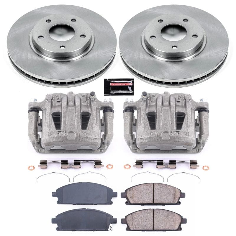 PowerStop — OE Stock Replacement Low-Dust Ceramic Brake Pad, Rotor and Caliper Kit