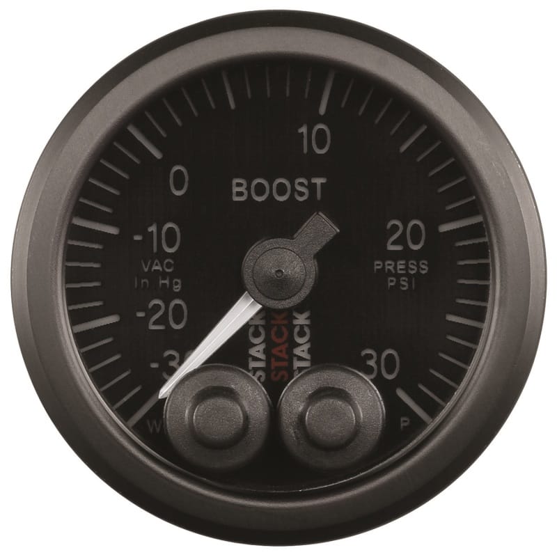 AutoMeter — GAUGE, BOOST PRESS, PRO-CONTROL, 52MM, BLK, -30INHG TO +30PSI, INCL. T-FITTING