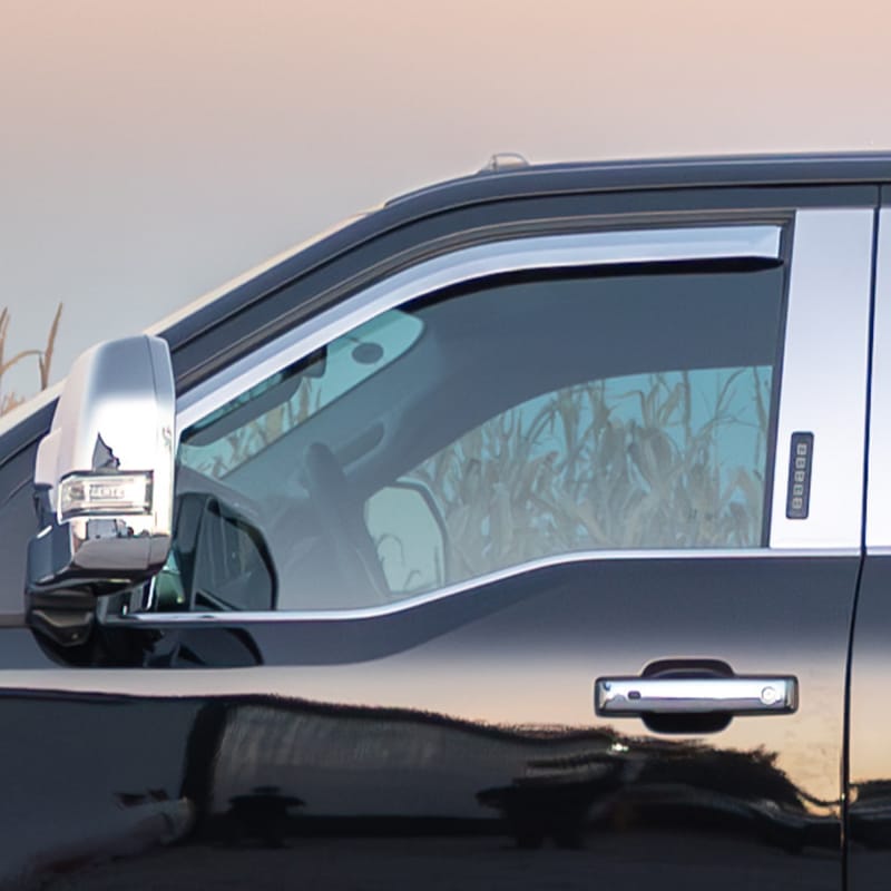 Putco — Element Chrome Window Visor Tape On