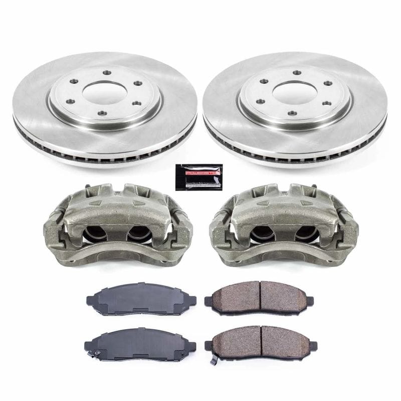 PowerStop — OE Stock Replacement Low-Dust Ceramic Brake Pad, Rotor and Caliper Kit