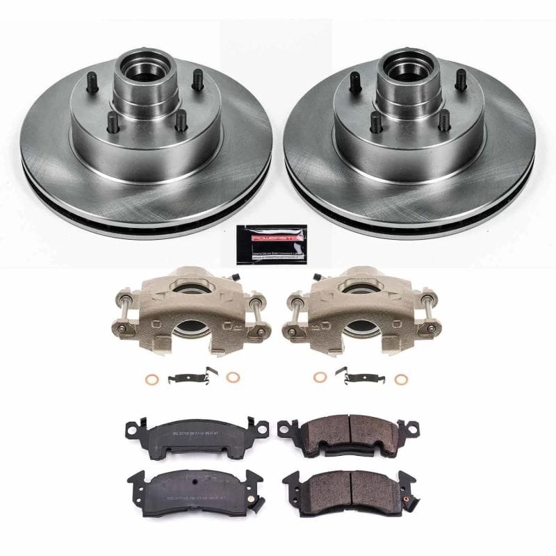 PowerStop — OE Stock Replacement Low-Dust Ceramic Brake Pad, Rotor and Caliper Kit