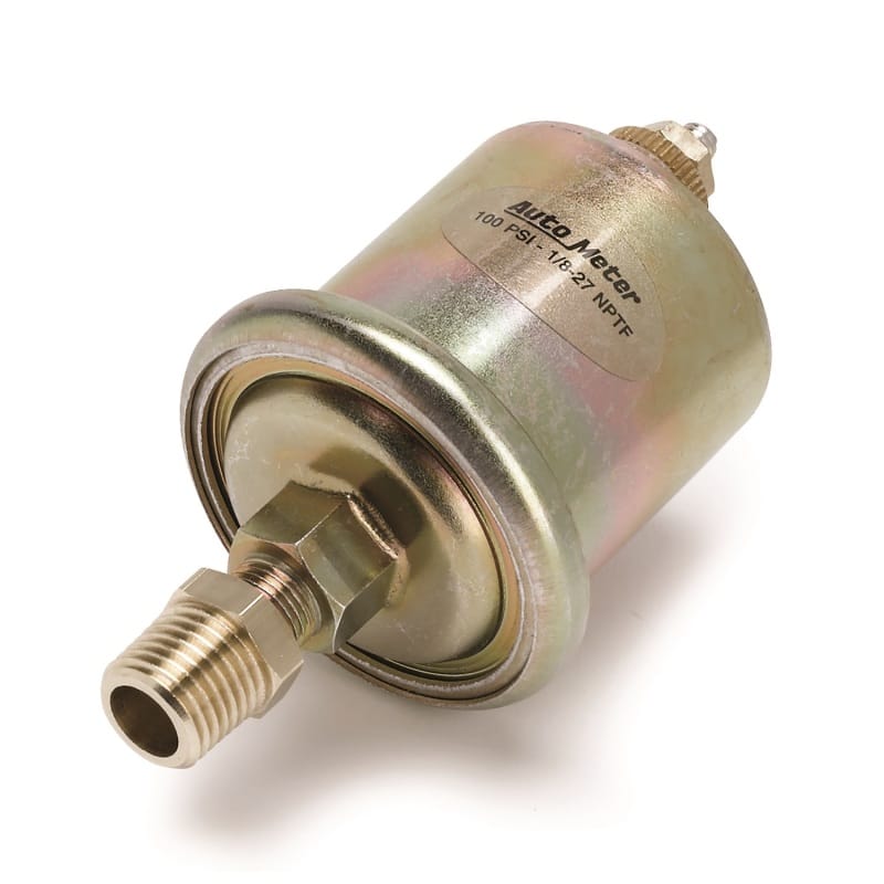 AutoMeter — SENSOR, OIL PRESSURE, 0-100PSI, 1/8" NPT MALE, FOR SHORT SWEEP ELEC.