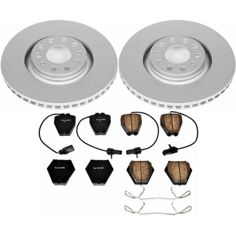 PowerStop — Genuine Geomet Coated Rotor and Carbon-Fiber Ceramic Brake Pad Kit