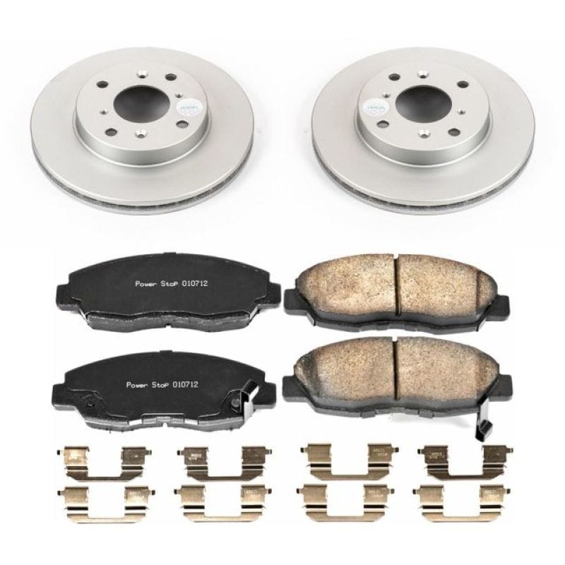PowerStop — Genuine Geomet Coated Rotor and Low-Dust Ceramic Brake Pad Kit