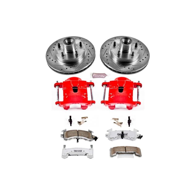 PowerStop — Z26 Street Performance Ceramic Brake Pad, Drilled Slotted Rotor, and Caliper Kit