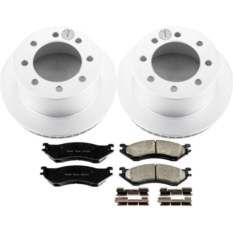 PowerStop — Genuine Geomet Coated Rotor and Low-Dust Ceramic Brake Pad Kit