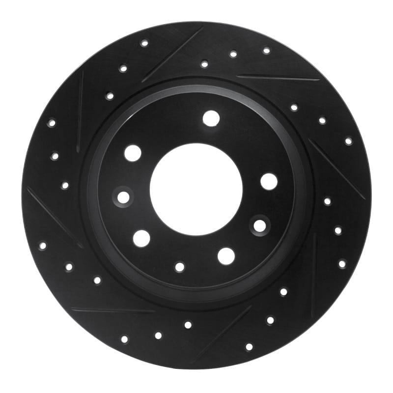 R1 Concepts — R1 Concepts Brake Rotor Drilled and Slotted Black