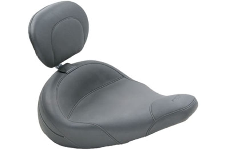 Mustang Motorcycle — Mustang 83-21 Harley Electra Glide,Rd King Police Std Touring Solo Seat w/Driver Backrest - Black