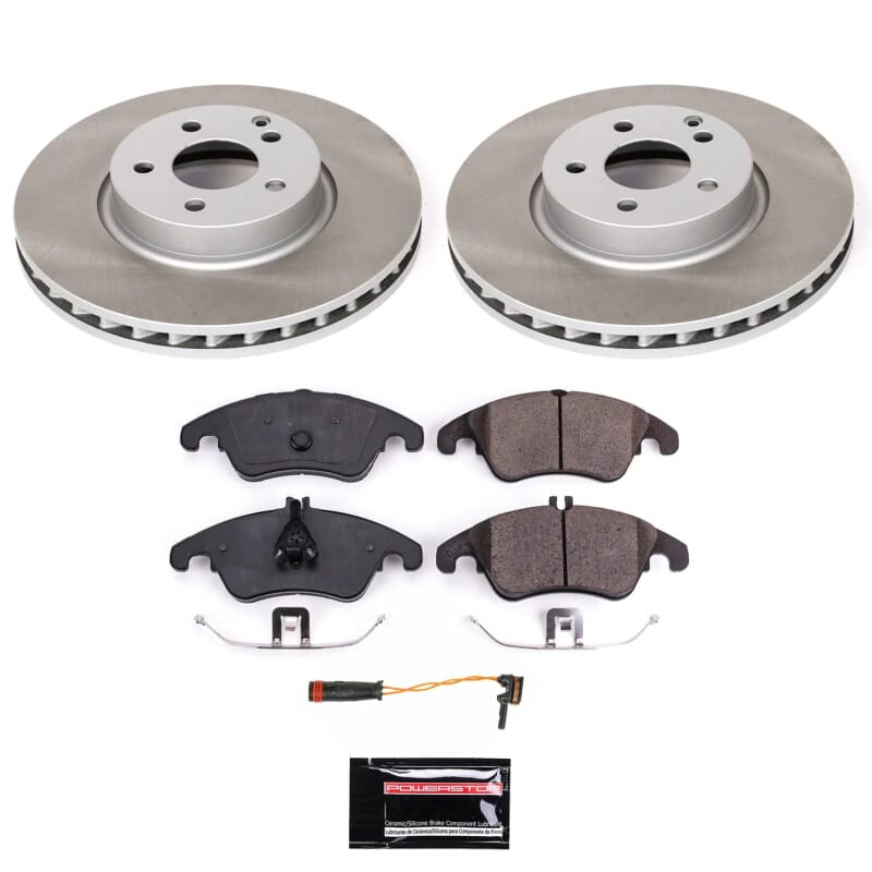 PowerStop — Semi-Coated Rotor and Low-Dust Ceramic Brake Pad Kit