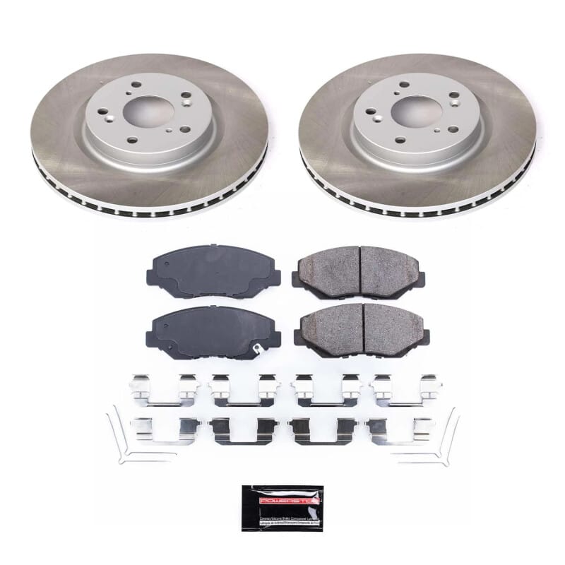 PowerStop — Semi-Coated Rotor and Low-Dust Ceramic Brake Pad Kit