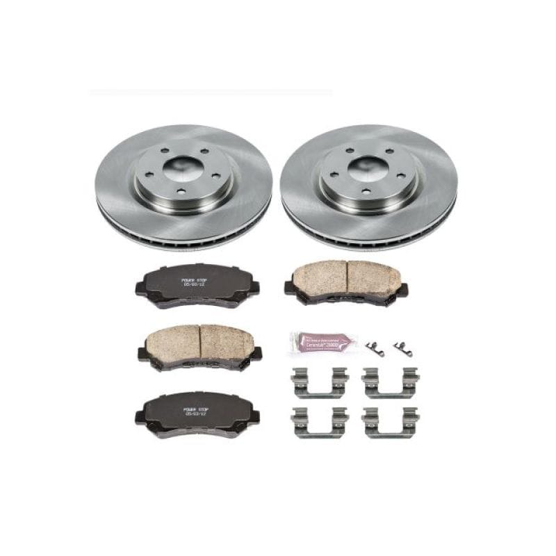 PowerStop — OE Stock Replacement Low-Dust Ceramic Brake Pad and Rotor Kit