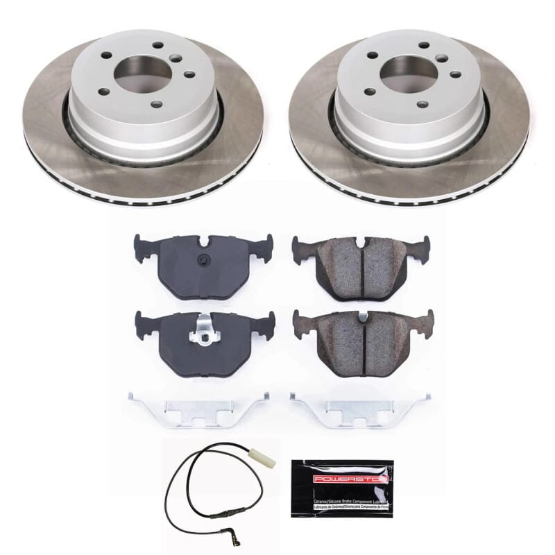 PowerStop — Semi-Coated Rotor and Low-Dust Ceramic Brake Pad Kit