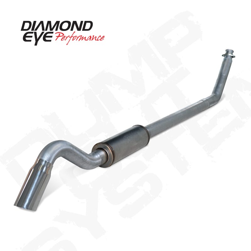Diamond Eye Performance — KIT, 4", TURBO-BACK, SINGLE TURN DOWN; 409 STAINLESS STEEL