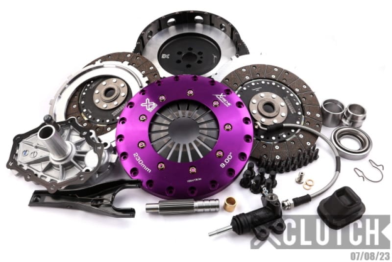 XCLUTCH — Clutch Kit Inc Chromoly Flywheel; 9" Twin Solid Organic Clutch Discs
