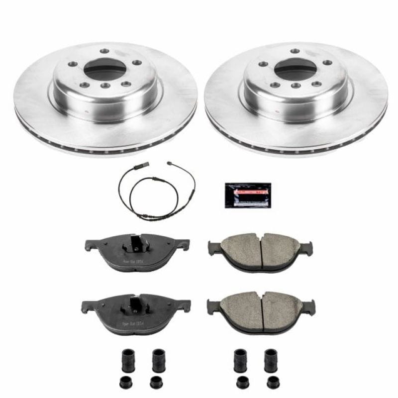 PowerStop — OE Stock Replacement Low-Dust Ceramic Brake Pad and Rotor Kit