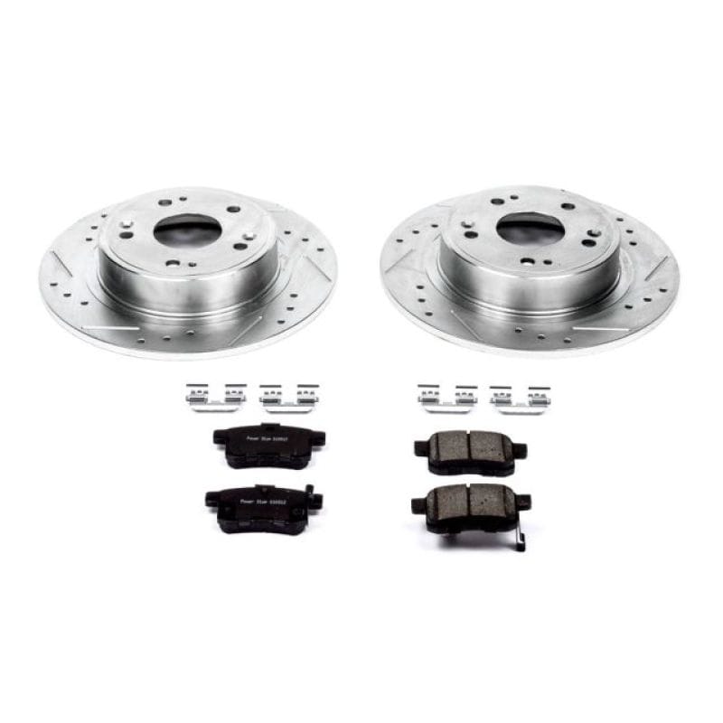 PowerStop — Z23 Daily Driver Carbon-Fiber Ceramic Brake Pad and Drilled & Slotted Rotor Kit