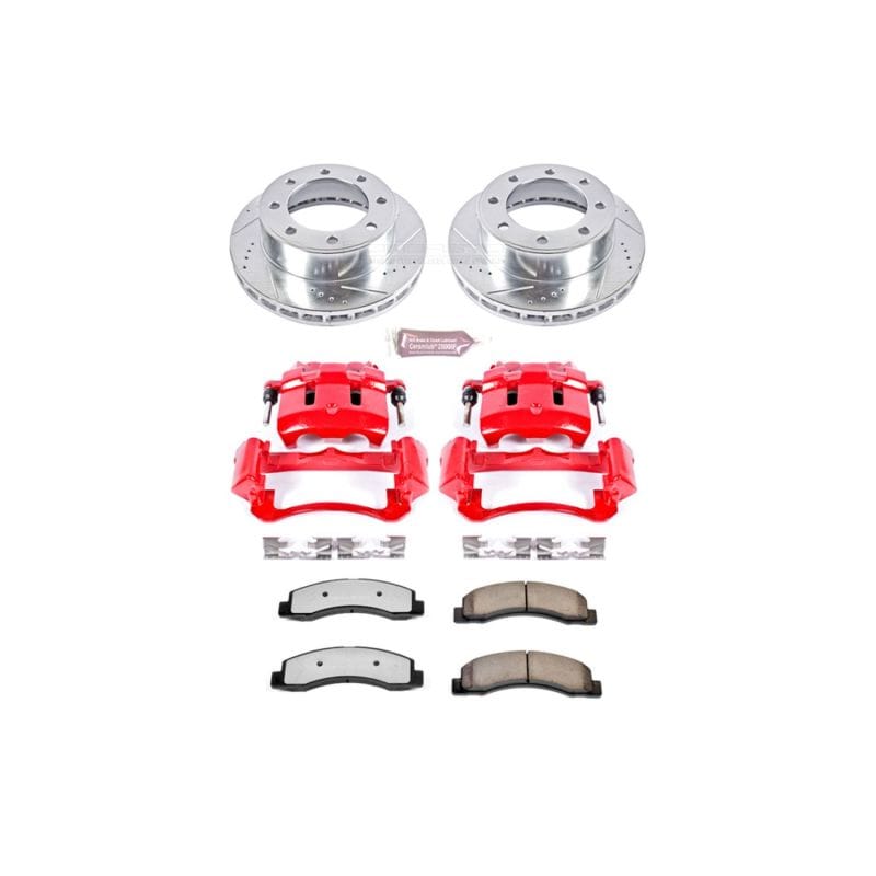 PowerStop — Z36 Truck and SUV Ceramic Brake Pad, Drilled & Slotted Rotor, and Caliper Kit