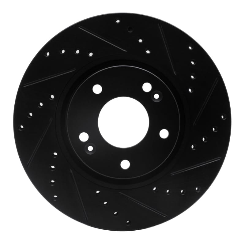 R1 Concepts — R1 Concepts Brake Rotor Drilled and Slotted Black