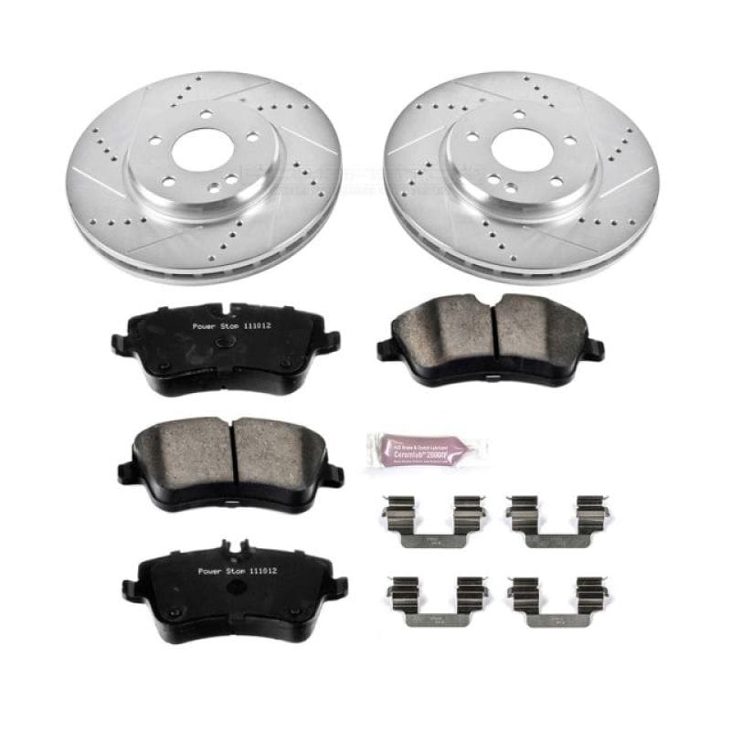 PowerStop — Z23 Daily Driver Carbon-Fiber Ceramic Brake Pad and Drilled & Slotted Rotor Kit